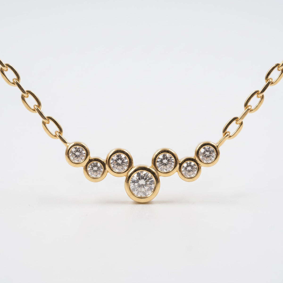 Round Diamond Cluster Pendant Necklace