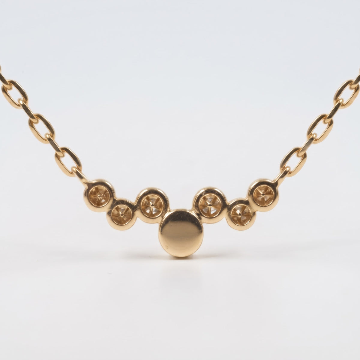 Round Diamond Cluster Pendant Necklace, image 2