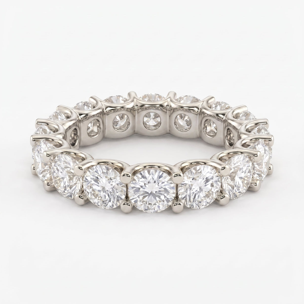 Round Brilliant Lab Diamond Eternity Ring, view 6