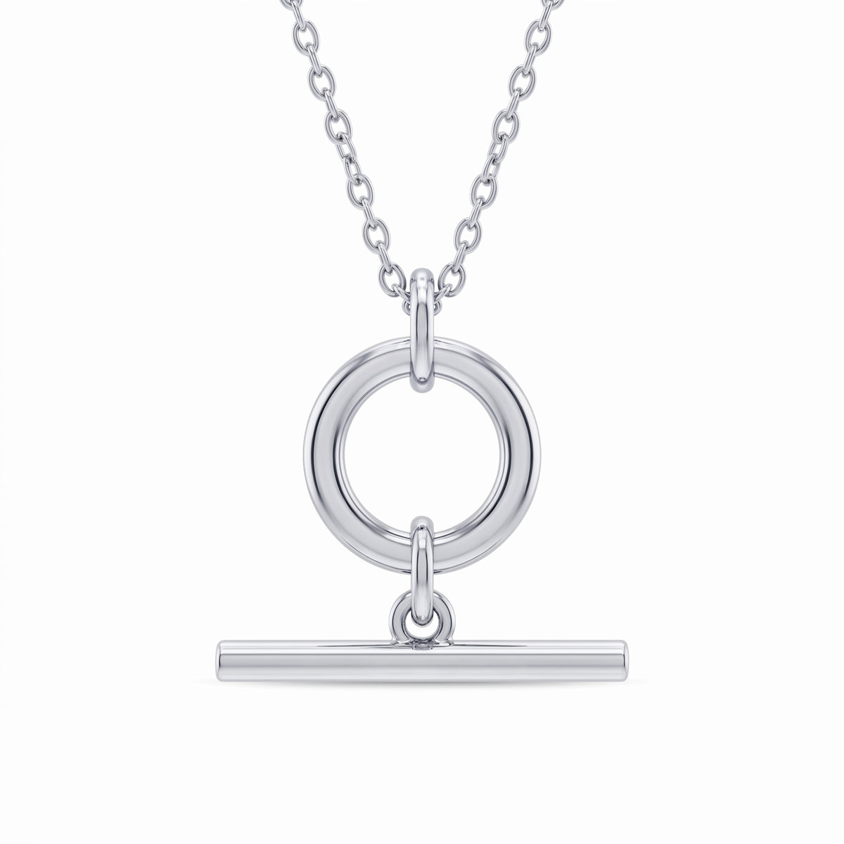 Toggle Metal Pendant Necklace