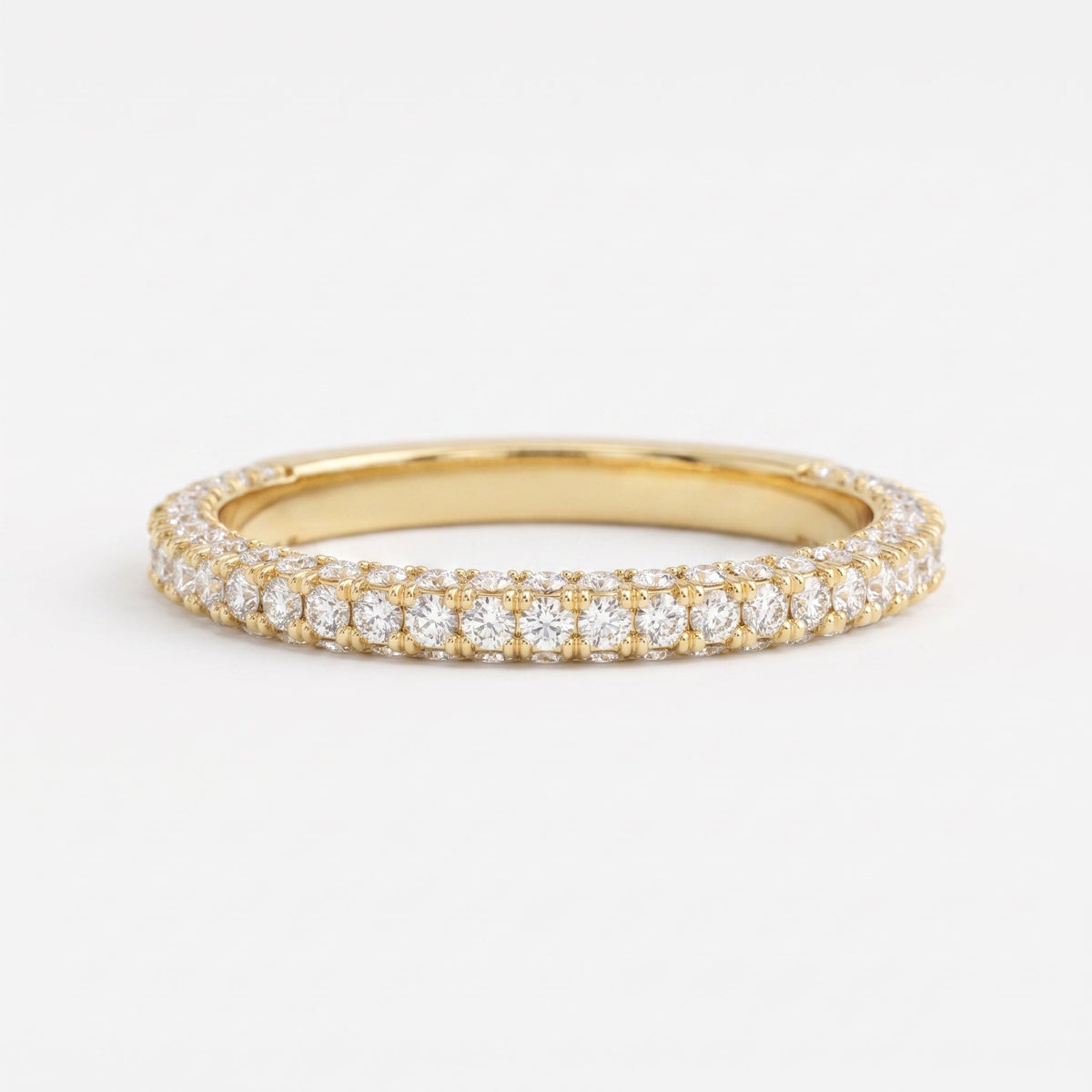 Round Brilliant Lab Diamond Wedding Band Eternity Ring, view 1