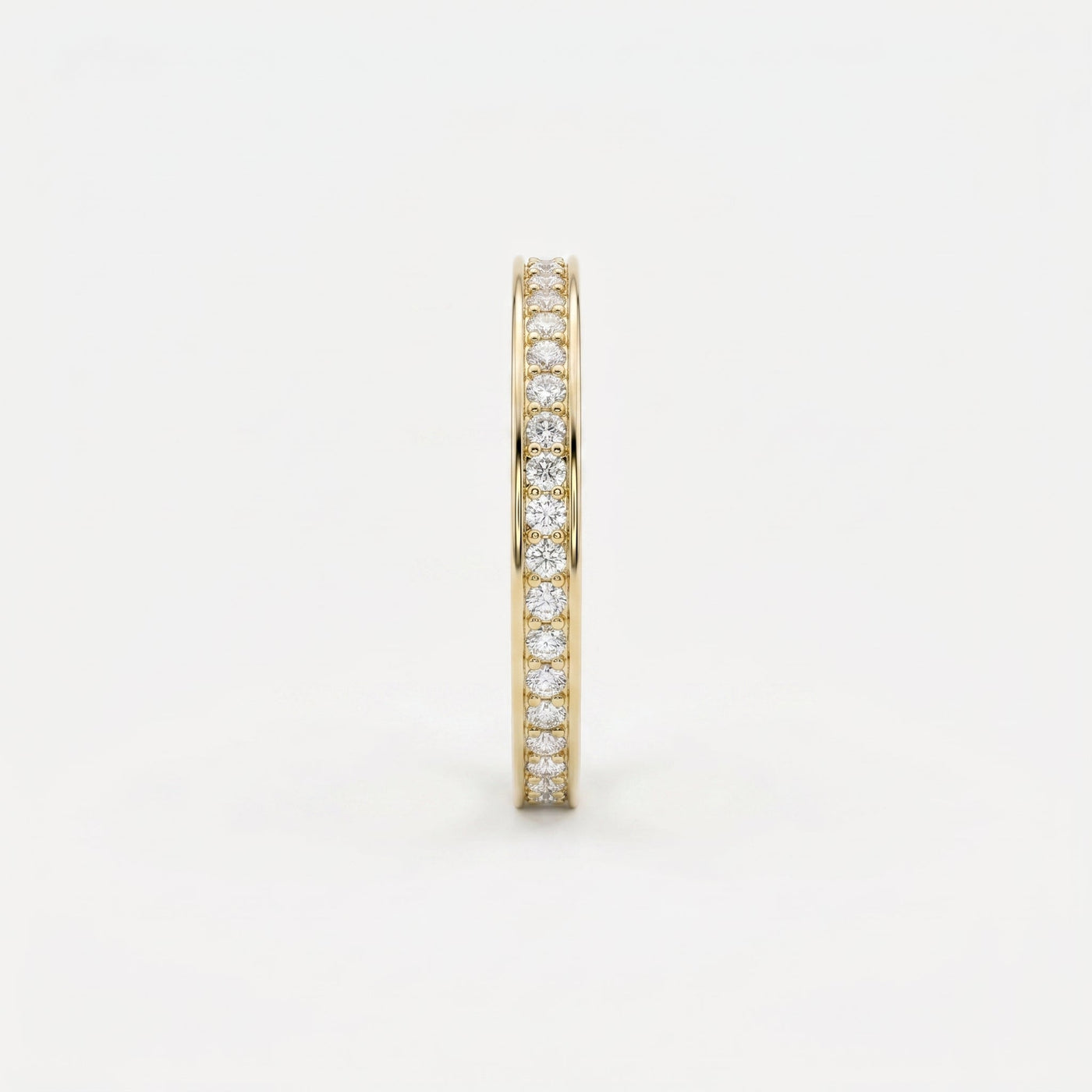 Minimalist Round Diamond Eternity Band Ring, view 4