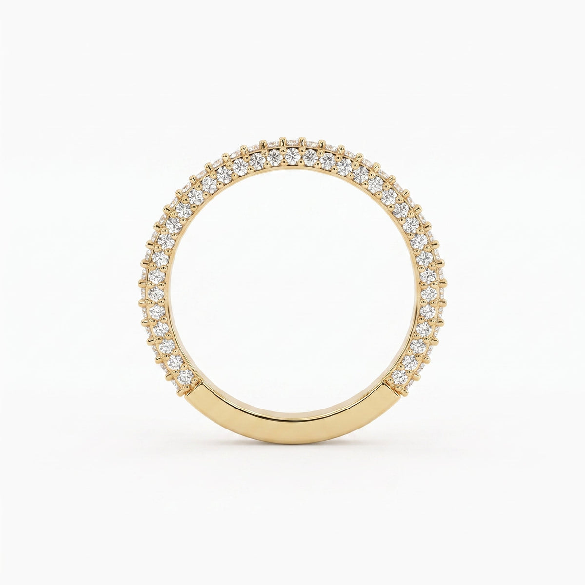 Round Brilliant Lab Diamond Wedding Band Eternity Ring, view 4