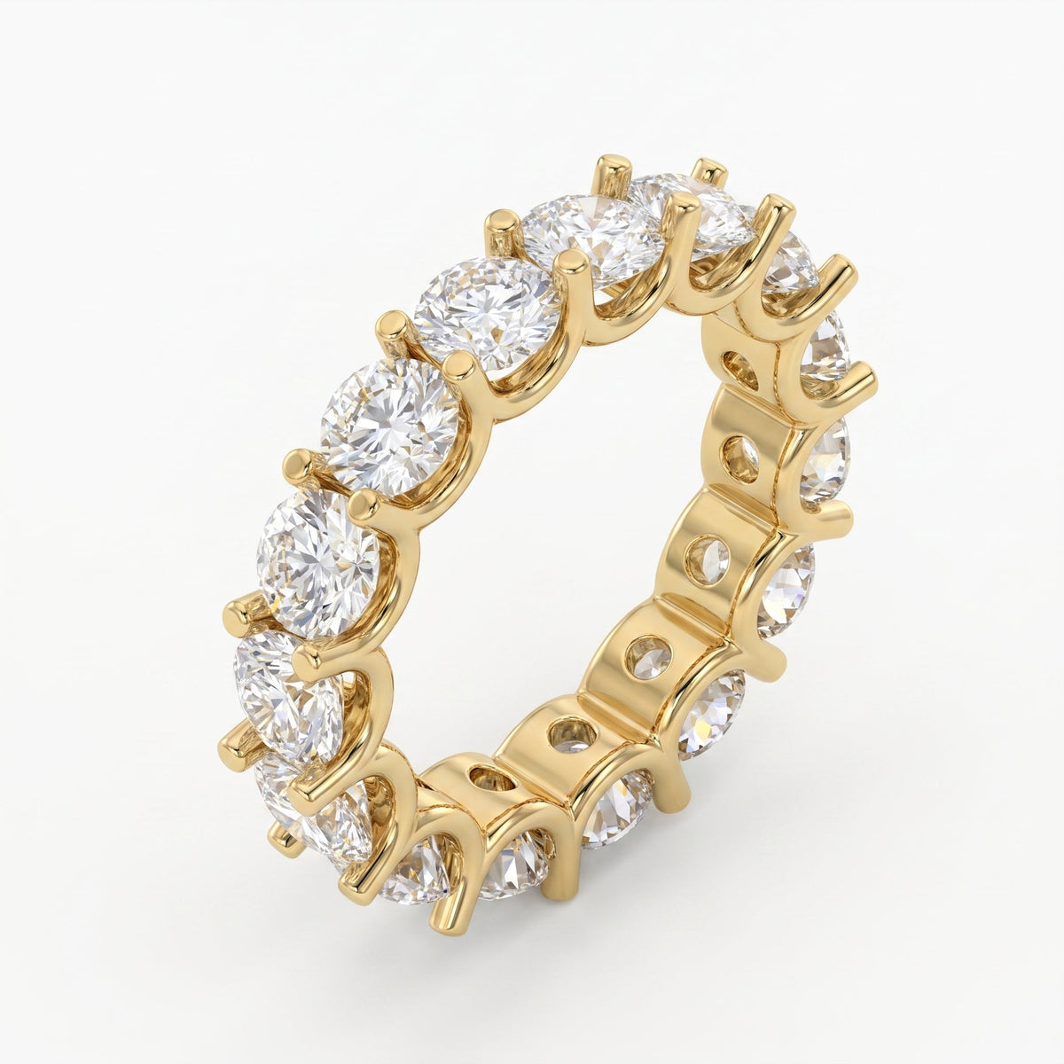 Round Brilliant Lab Diamond Eternity Ring, view 3
