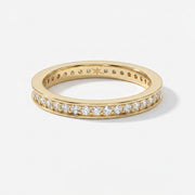 Minimalist Round Diamond Eternity Band Ring, view 1