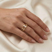 Floating Round Diamond Open Gallery Eternity Band Ring, view 2